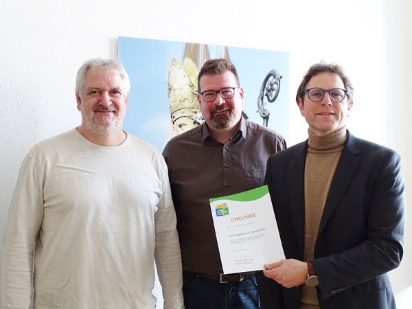 Umwelt + Klimapakt Bayern – Überreichung der Teilnahme-Urkunde im Rathaus Würzburg